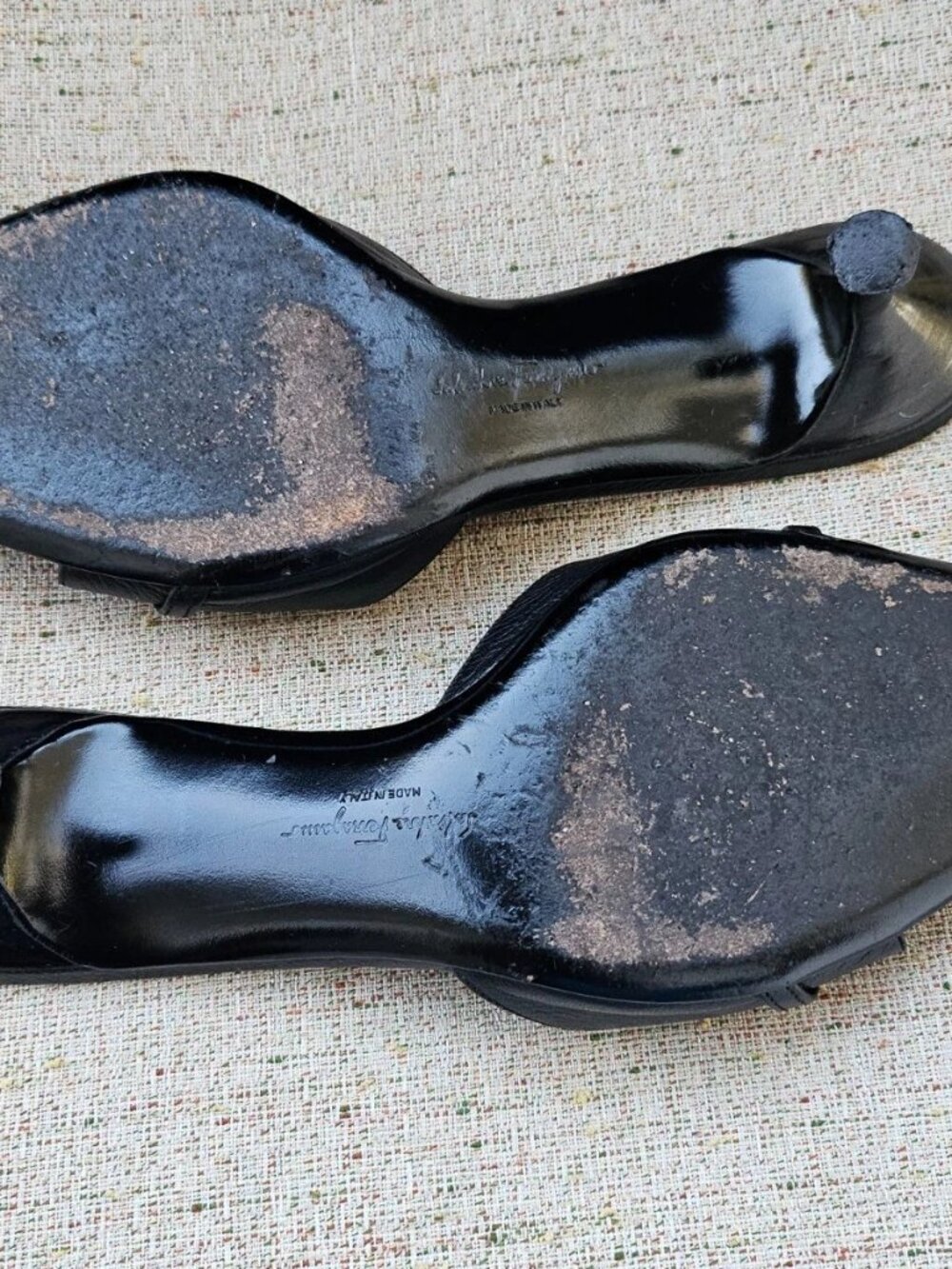 Vintage Salvatore Ferragamo Women Sandal Leather Upper Shoe Size 6.5 Made Italy - Picture 10 of 12